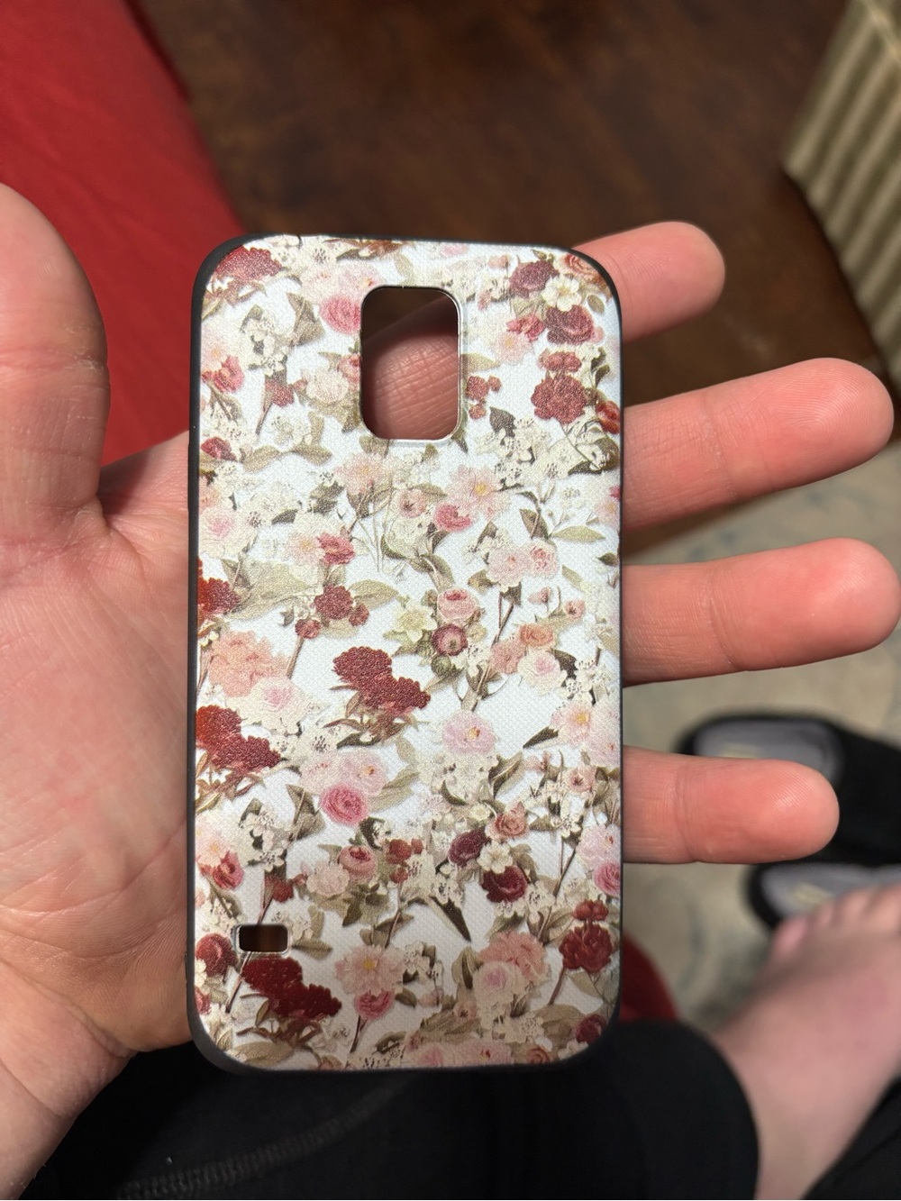 Floral Pink & Cream Protective Phone Case - Elegant Garden Design for Samsung S5